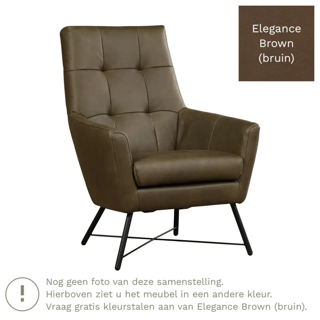 afbeelding van Leren fauteuil Proud - Elegance Brown (bruin)
