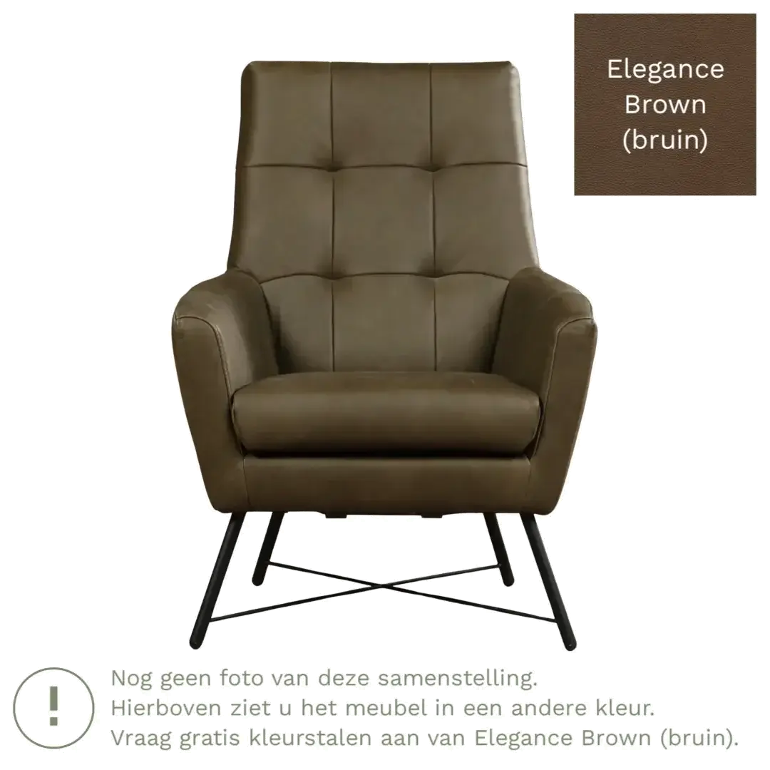 afbeelding van Leren fauteuil Proud - Elegance Brown (bruin)