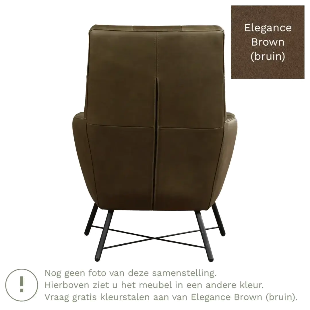 afbeelding van Leren fauteuil Proud - Elegance Brown (bruin)