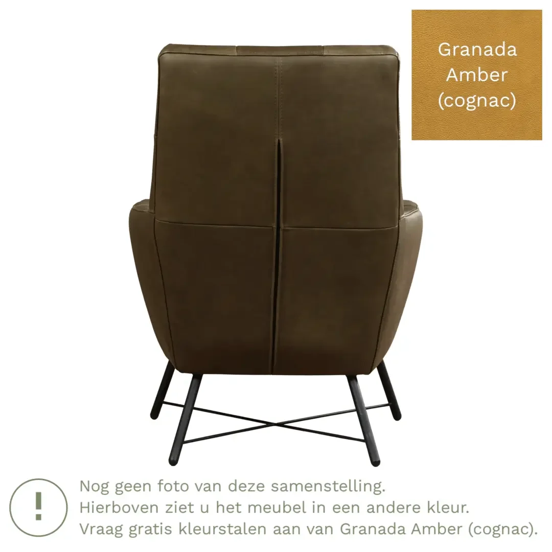 afbeelding van Leren fauteuil Proud - Granada Amber (cognac)
