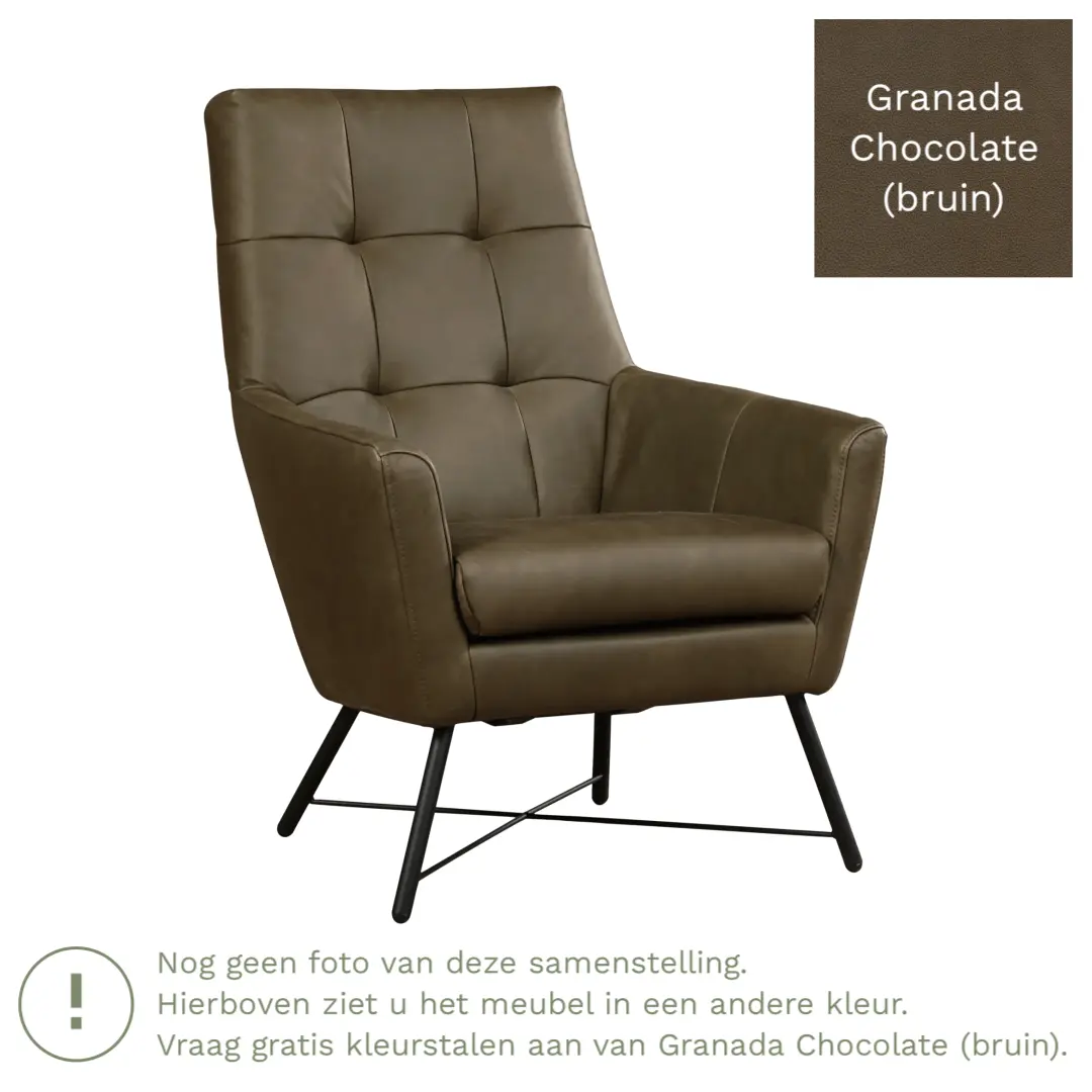 afbeelding van Leren fauteuil Proud - Granada Chocolate (bruin)