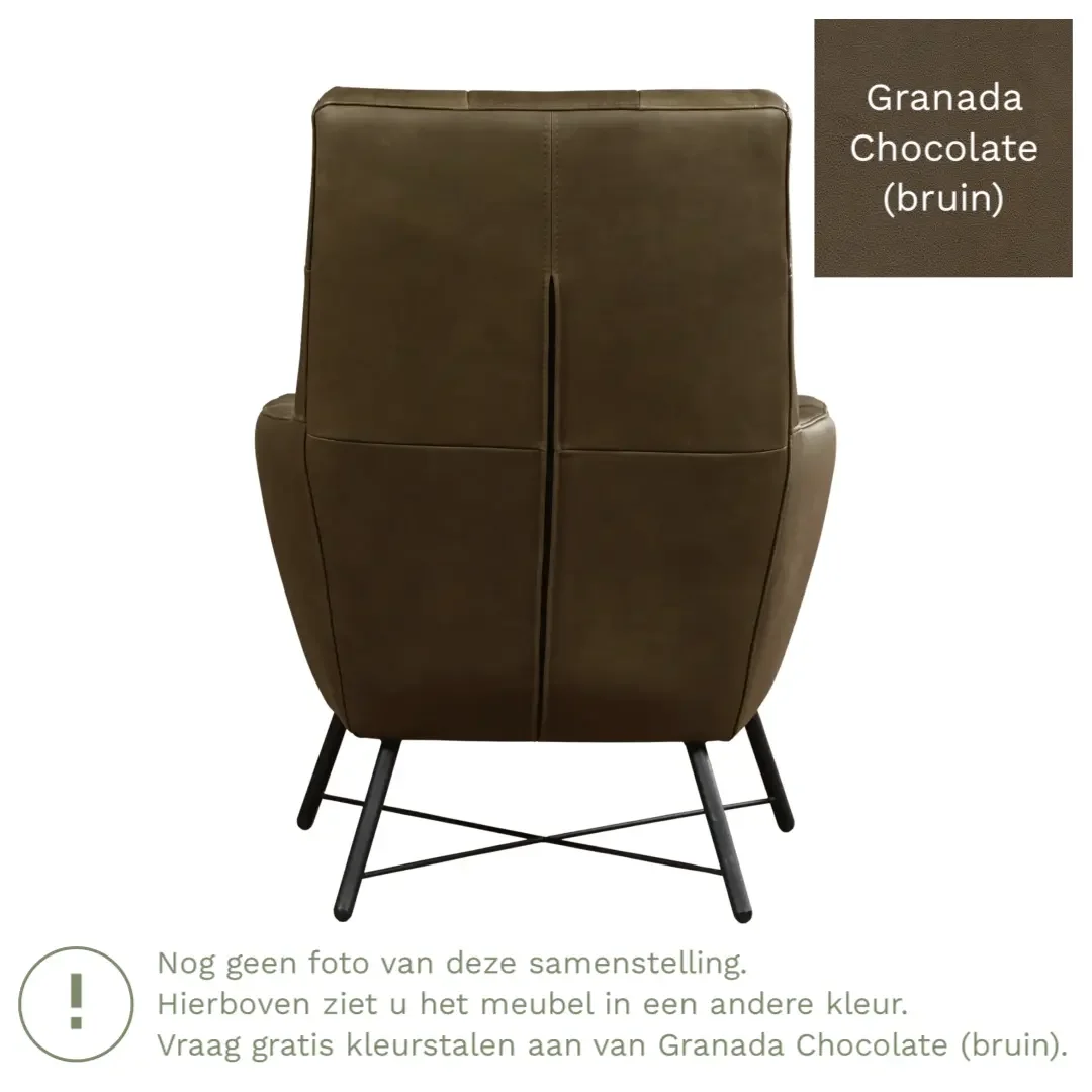 afbeelding van Leren fauteuil Proud - Granada Chocolate (bruin)