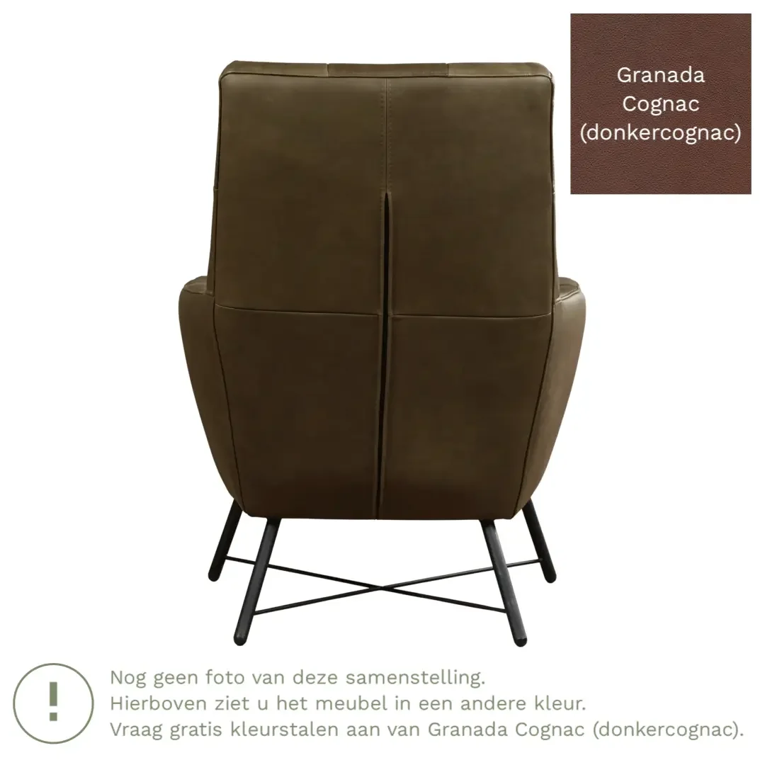 afbeelding van Leren fauteuil Proud - Granada Cognac (donkercognac)