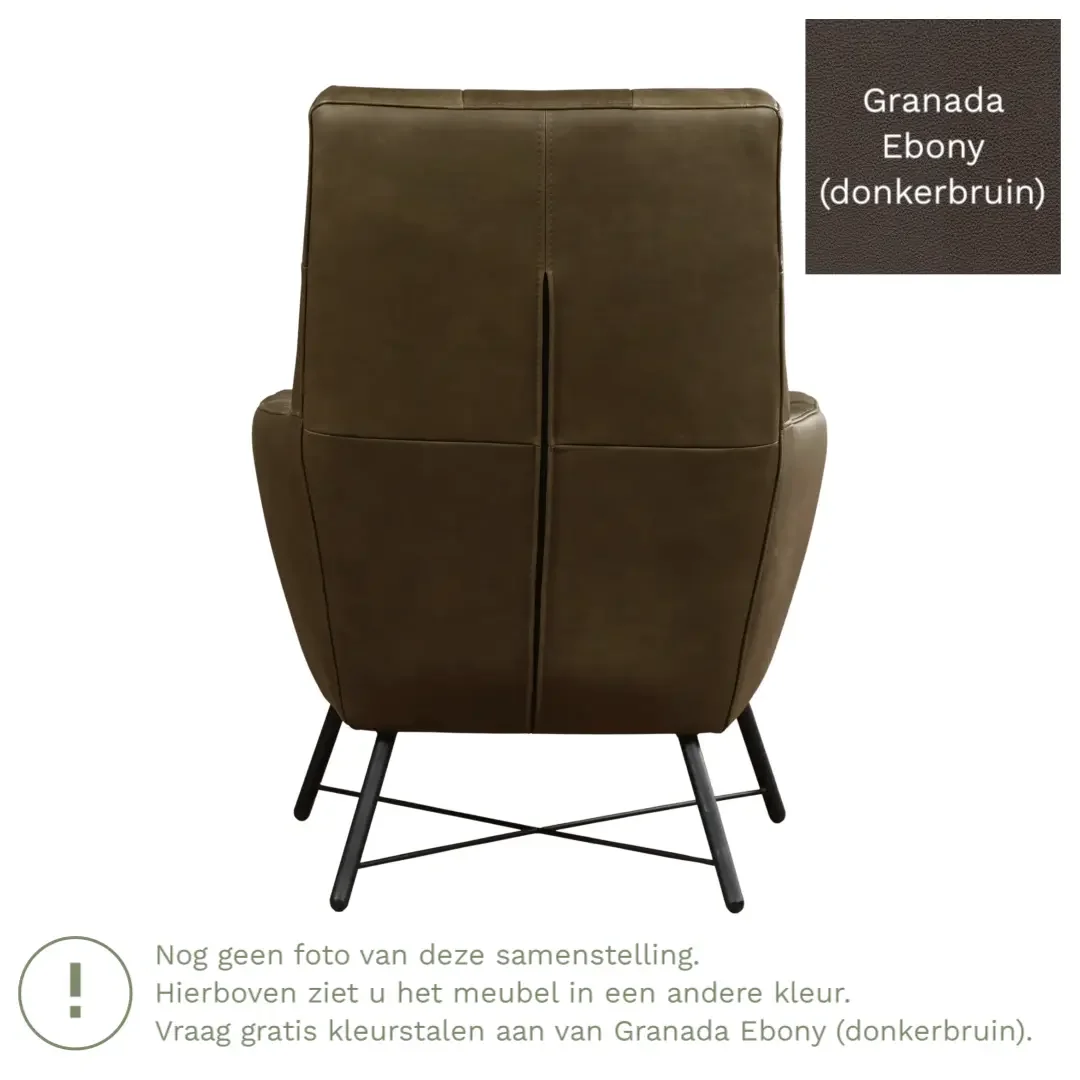 afbeelding van Leren fauteuil Proud - Granada Ebony (donkerbruin)
