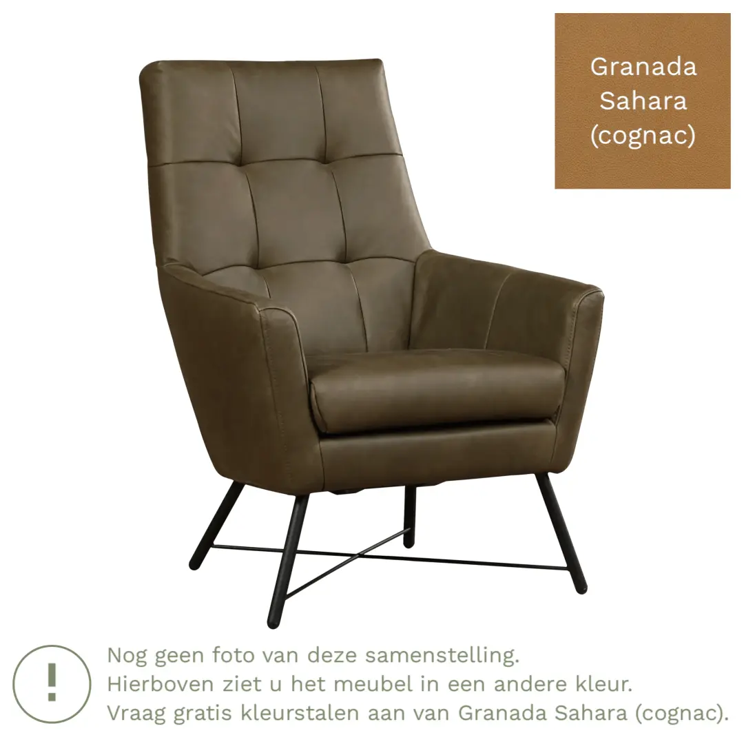 afbeelding van Leren fauteuil Proud - Granada Sahara (cognac)