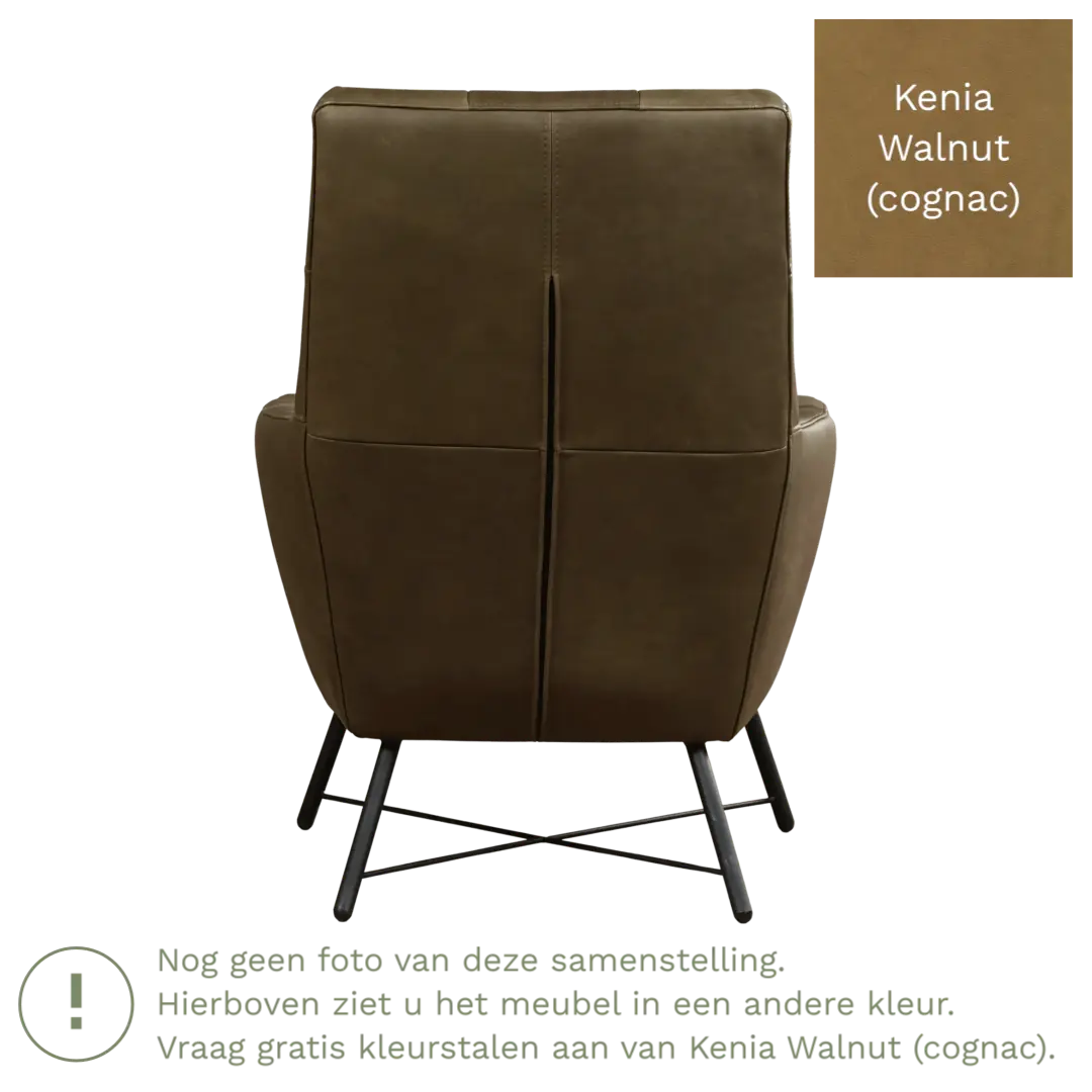 afbeelding van Leren fauteuil Proud - Kenia Walnut (cognac)