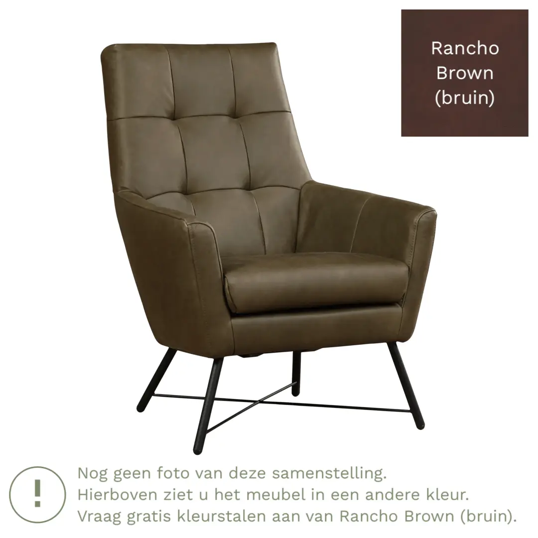 afbeelding van Leren fauteuil Proud - Rancho Brown (bruin)