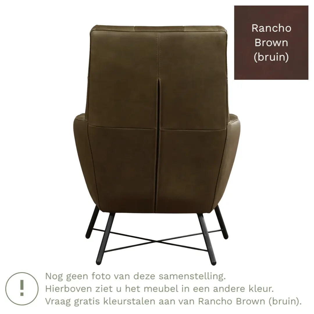 afbeelding van Leren fauteuil Proud - Rancho Brown (bruin)