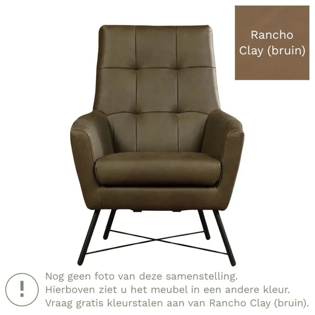 afbeelding van Leren fauteuil Proud - Rancho Clay (bruin)