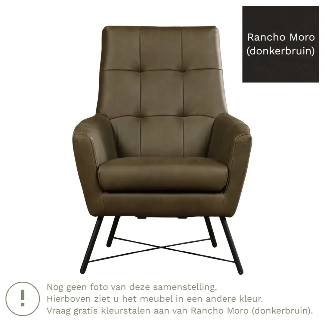afbeelding van Leren fauteuil Proud - Rancho Moro (donkerbruin)
