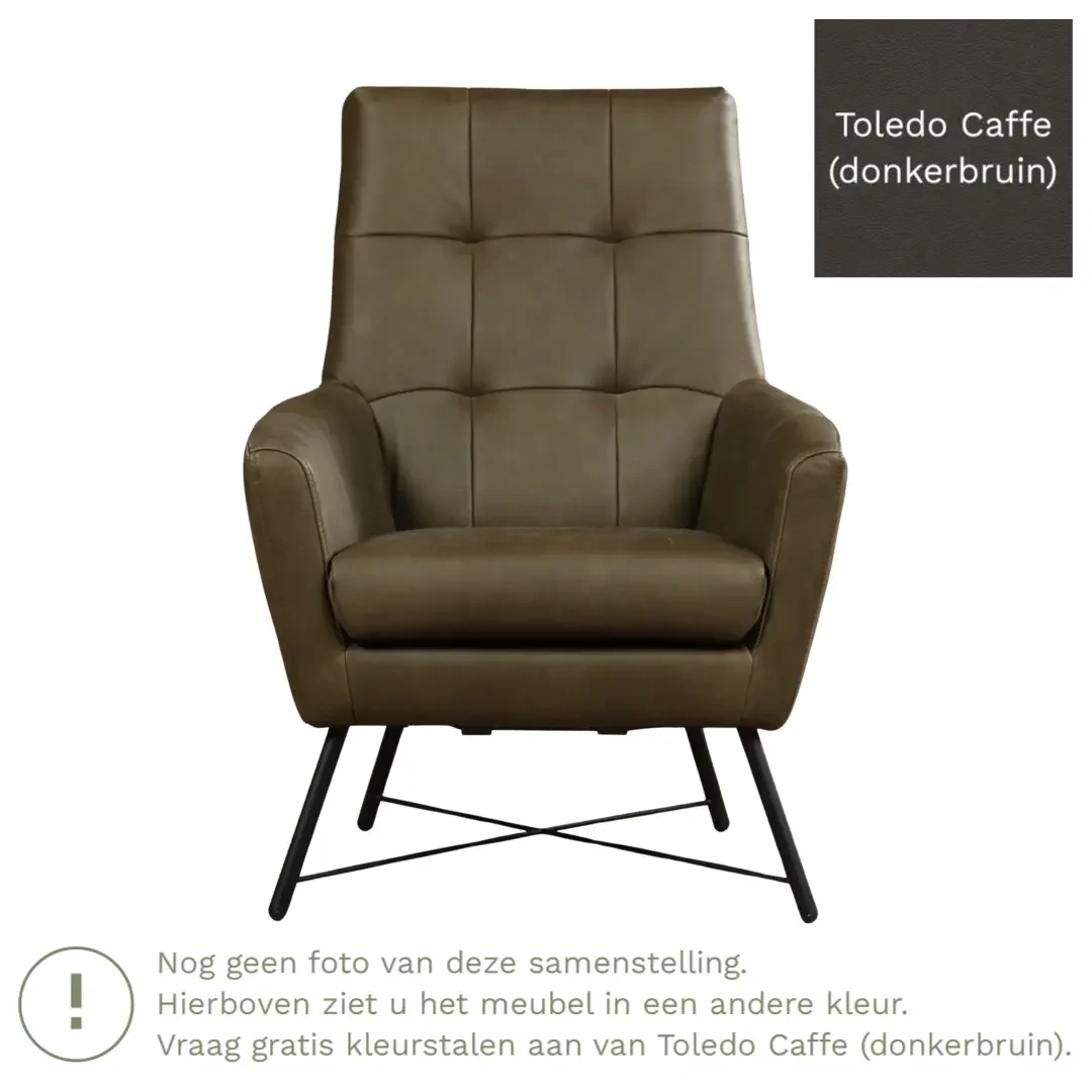 afbeelding van Leren fauteuil Proud - Toledo Caffe (donkerbruin)