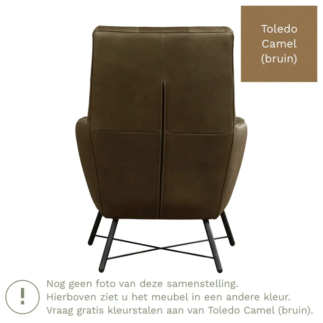 afbeelding van Leren fauteuil Proud - Toledo Camel (bruin)