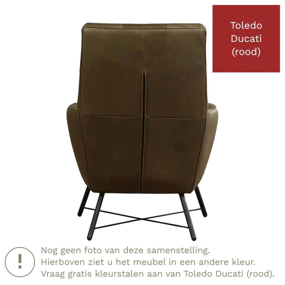 afbeelding van Leren fauteuil Proud - Toledo Ducati (rood)