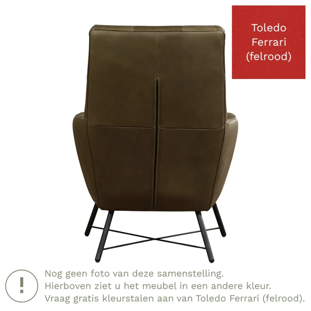 afbeelding van Leren fauteuil Proud - Toledo Ferrari (felrood)