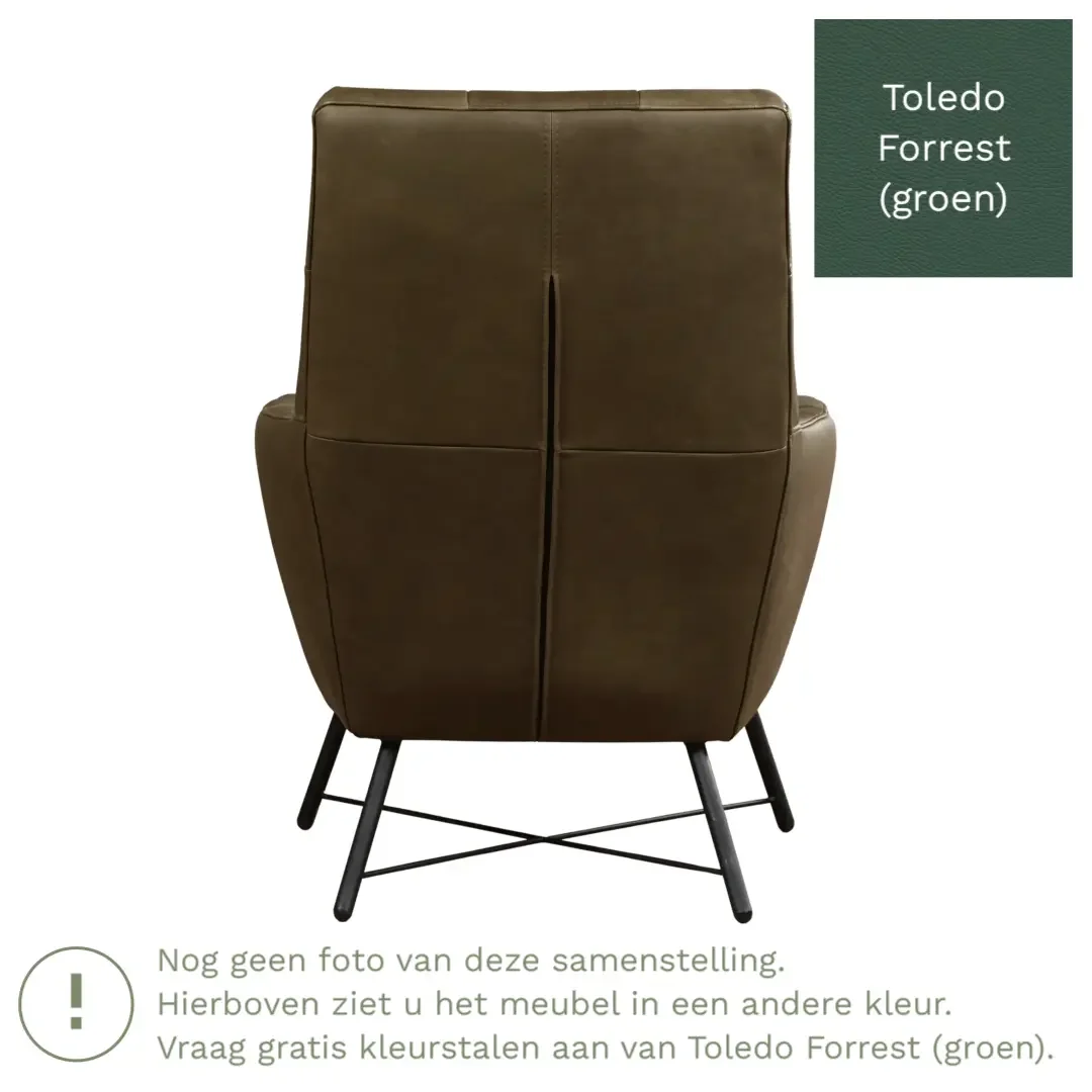 afbeelding van Leren fauteuil Proud - Toledo Forrest (groen)