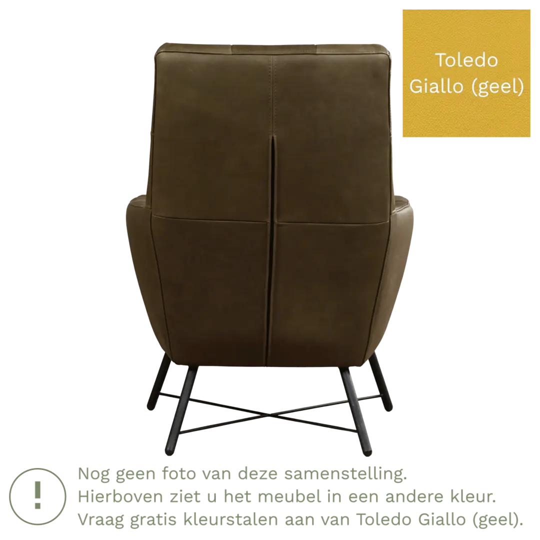 afbeelding van Leren fauteuil Proud - Toledo Giallo (geel)