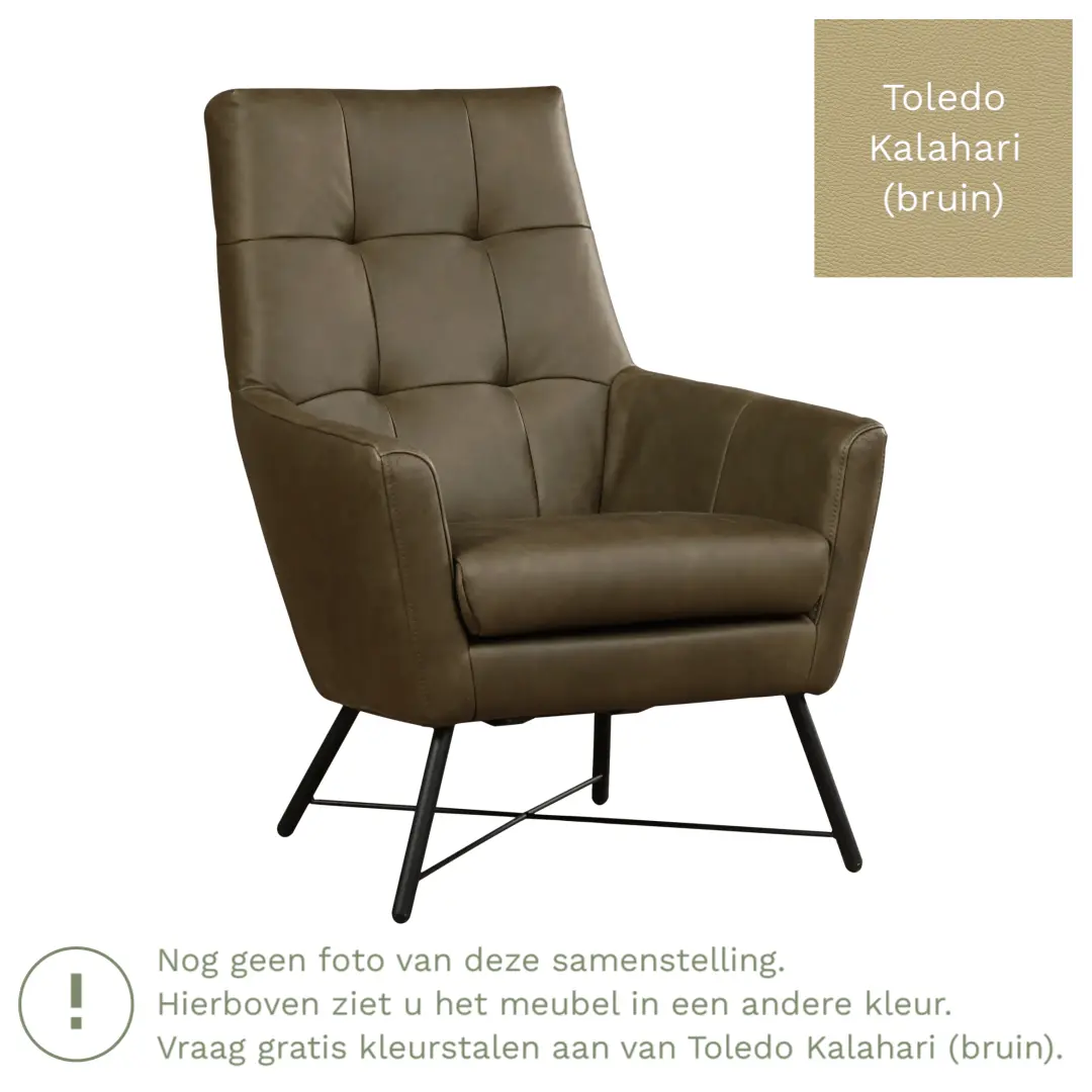 afbeelding van Leren fauteuil Proud - Toledo Kalahari (bruin)