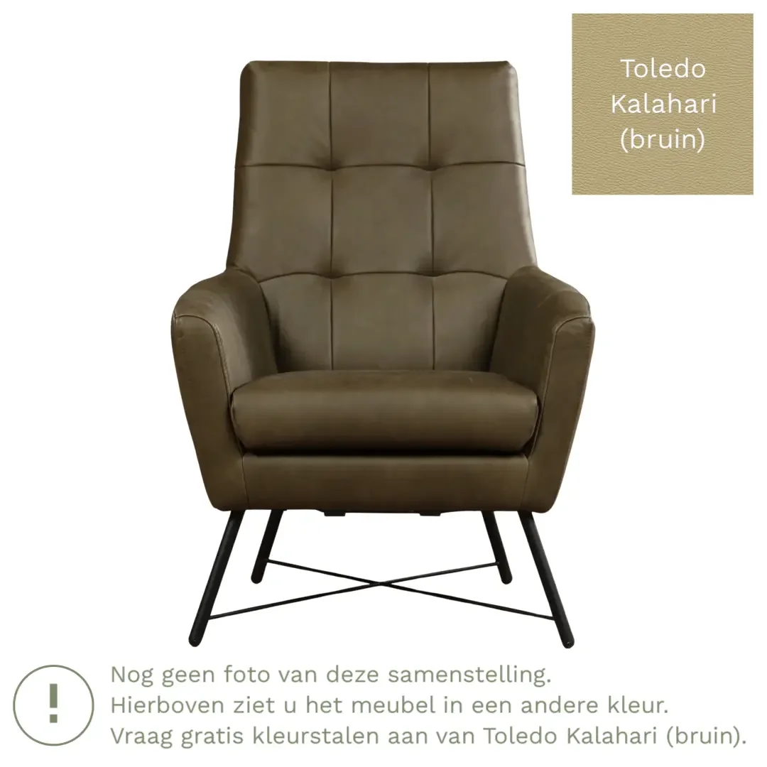 afbeelding van Leren fauteuil Proud - Toledo Kalahari (bruin)