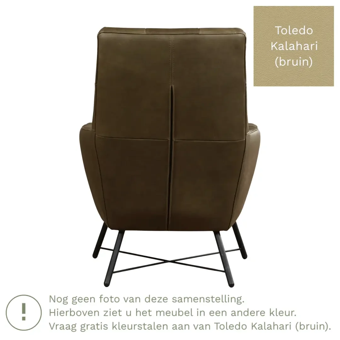 afbeelding van Leren fauteuil Proud - Toledo Kalahari (bruin)