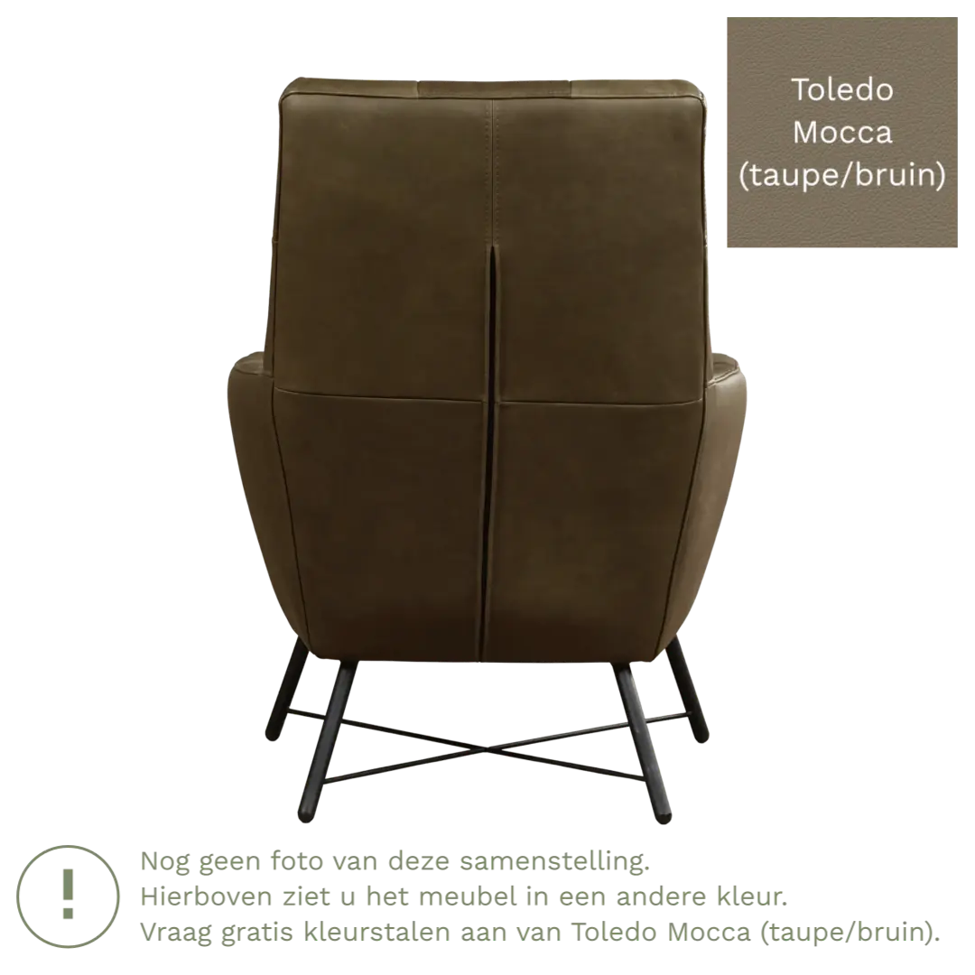 afbeelding van Leren fauteuil Proud - Toledo Mocca (taupe/bruin)