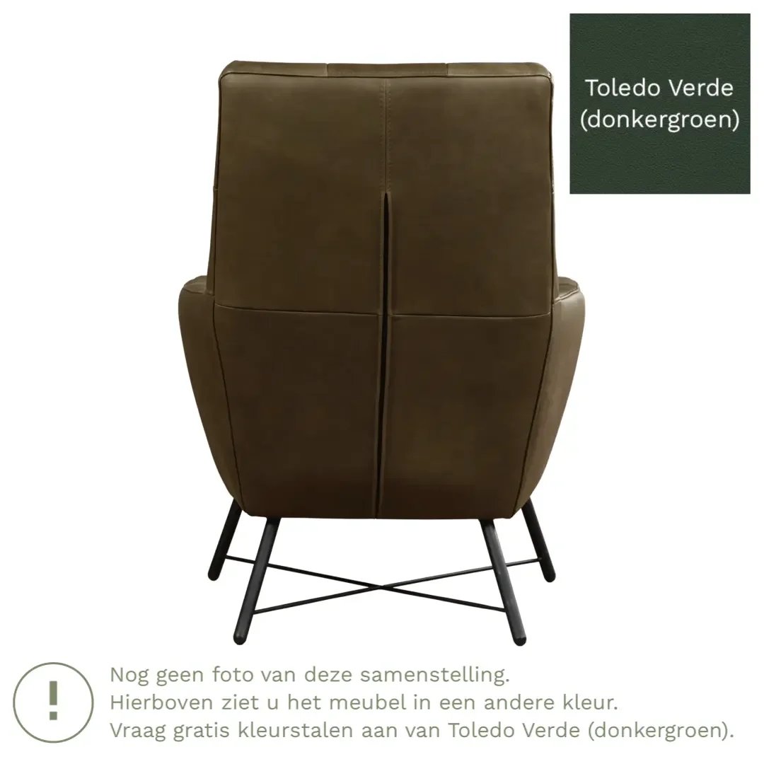 afbeelding van Leren fauteuil Proud - Toledo Verde (donkergroen)