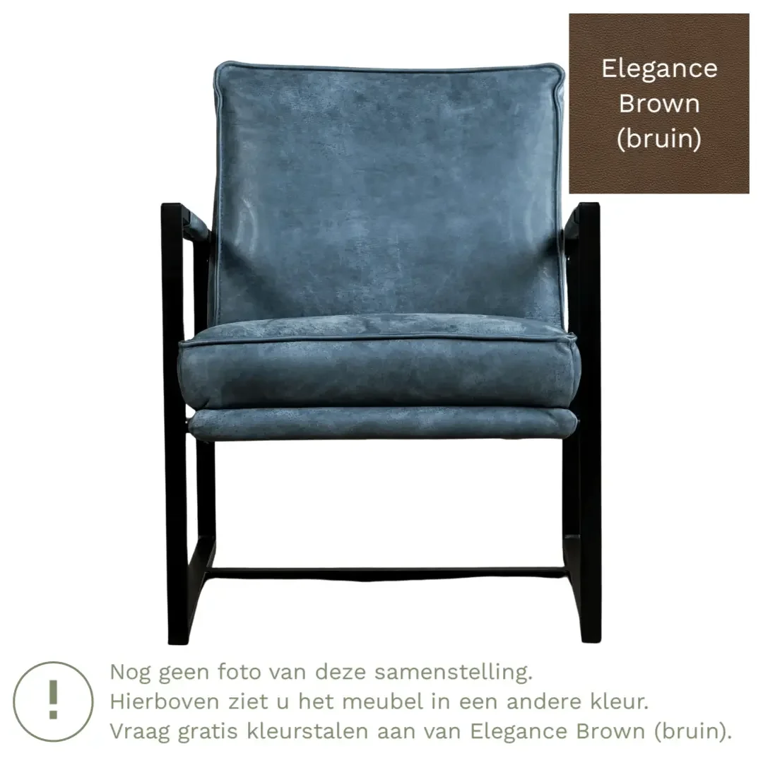 afbeelding van Leren fauteuil Secret - Elegance Brown (bruin)