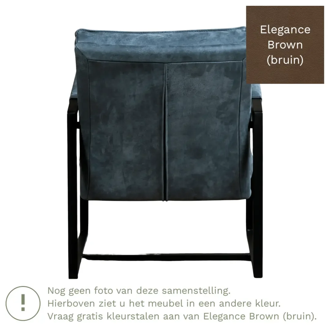 afbeelding van Leren fauteuil Secret - Elegance Brown (bruin)