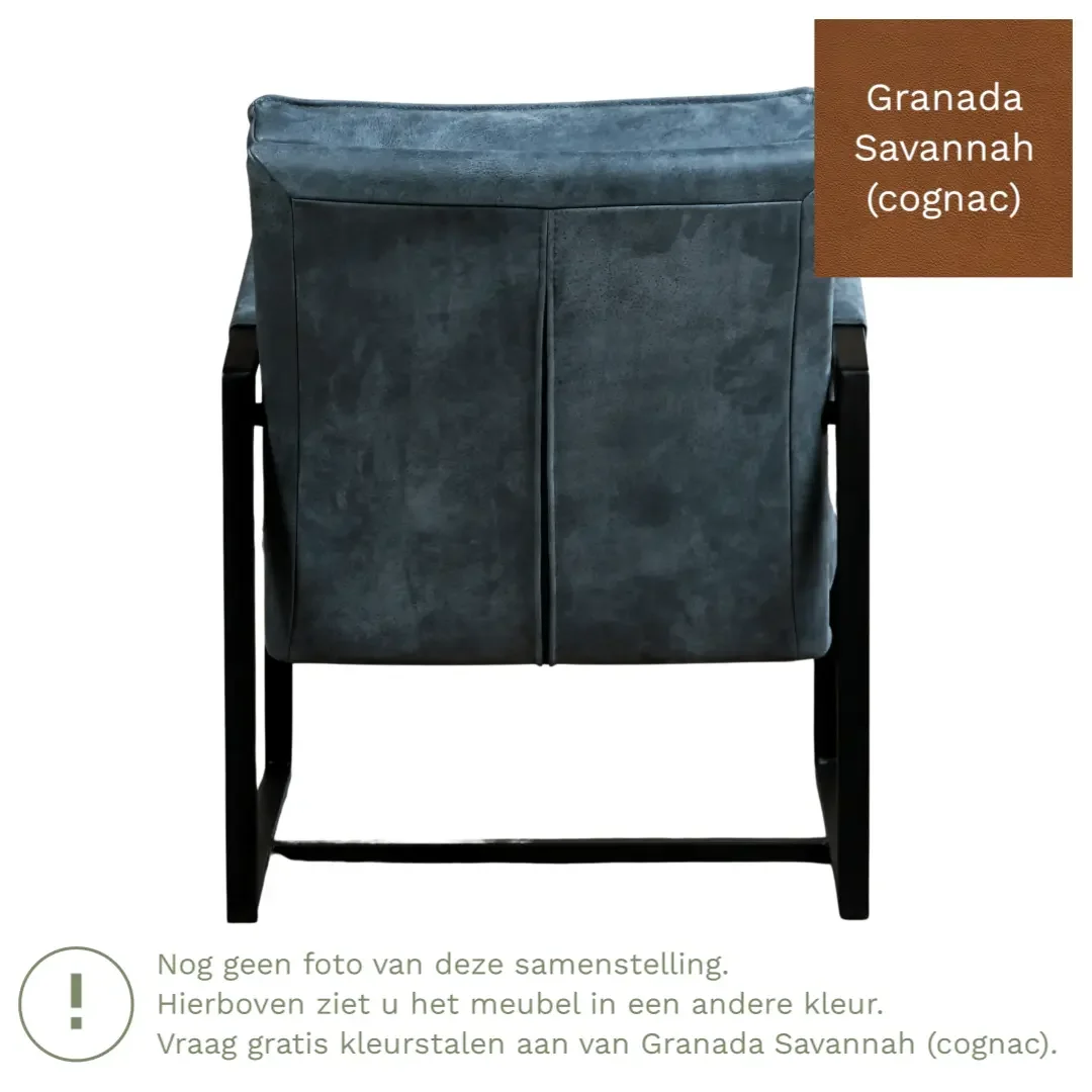 afbeelding van Leren fauteuil Secret - Granada Savannah (cognac)