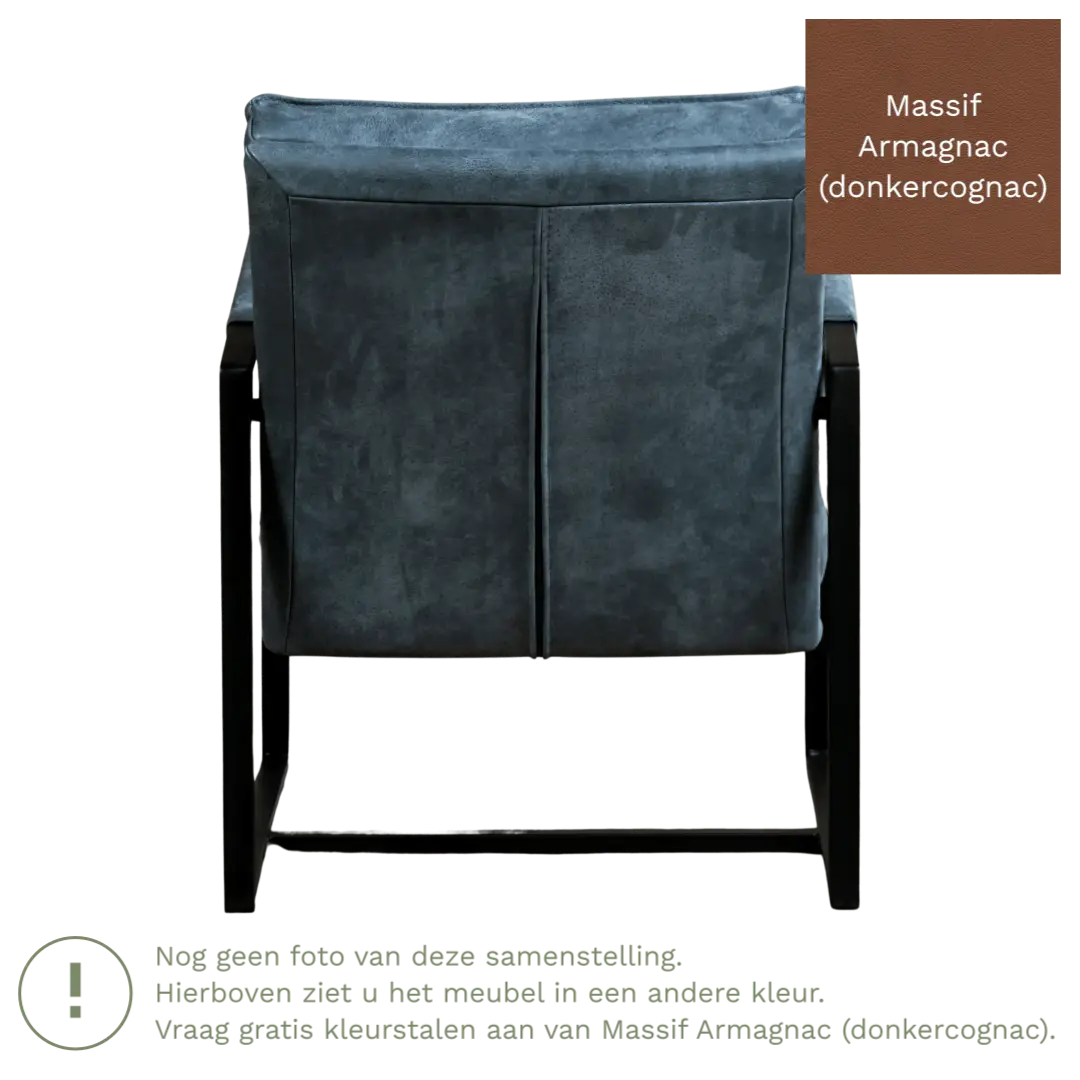 afbeelding van Leren fauteuil Secret - Massif Armagnac (donkercognac)