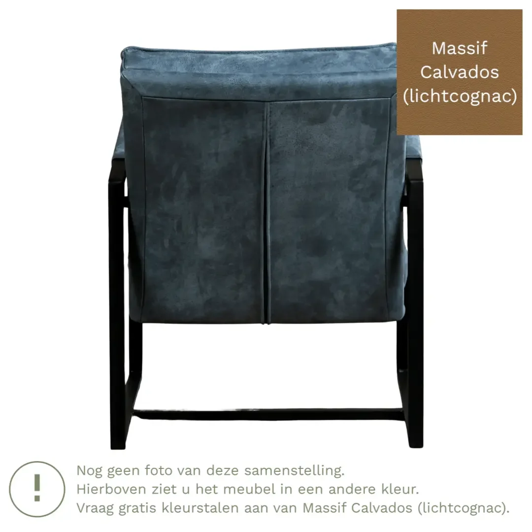 afbeelding van Leren fauteuil Secret - Massif Calvados (lichtcognac)