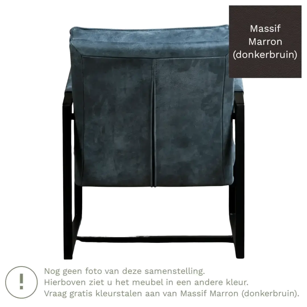 afbeelding van Leren fauteuil Secret - Massif Marron (donkerbruin)