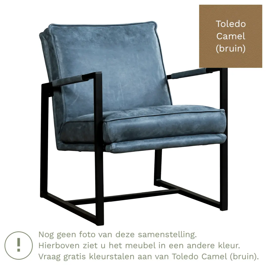 afbeelding van Leren fauteuil Secret - Toledo Camel (bruin)