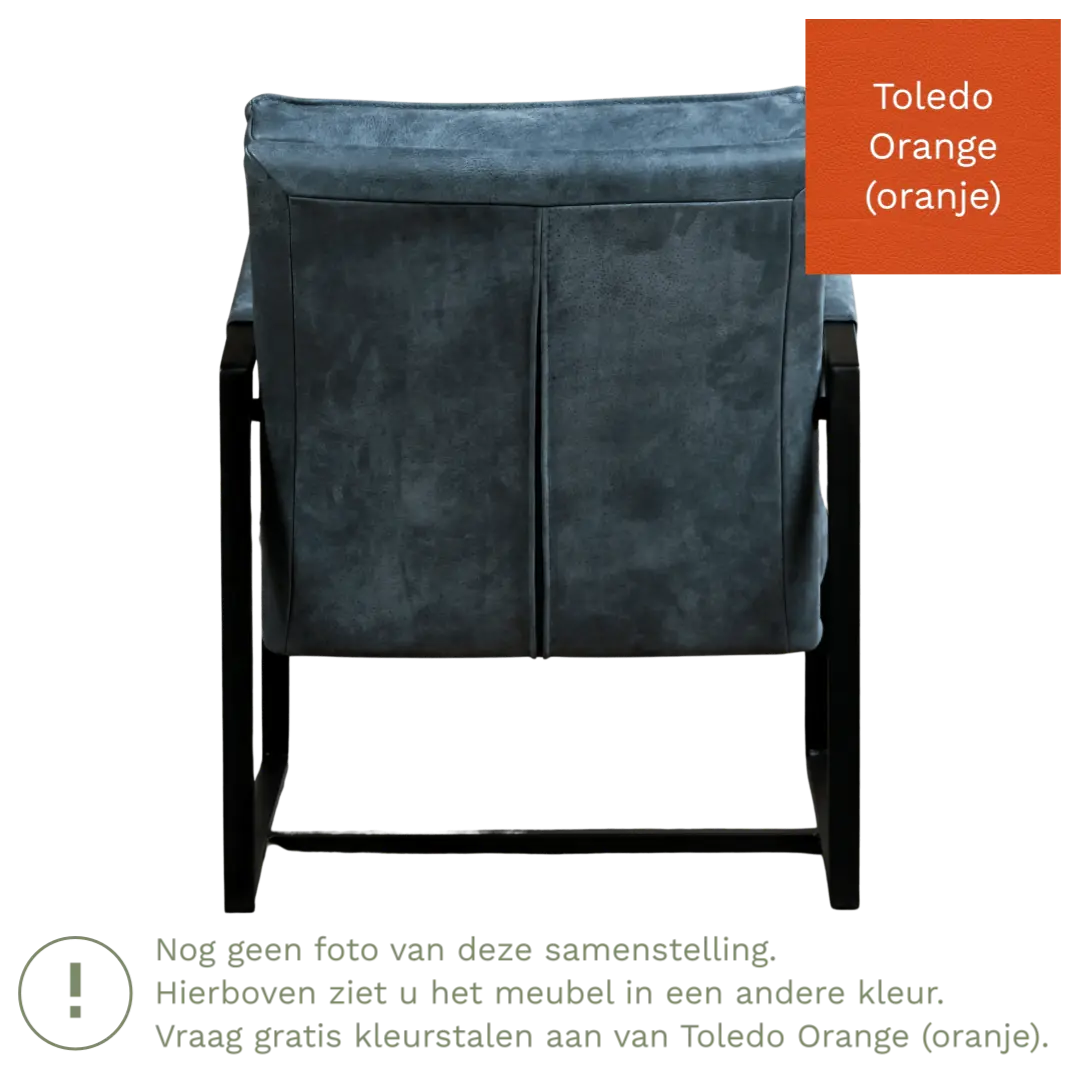 afbeelding van Leren fauteuil Secret - Toledo Orange (oranje)