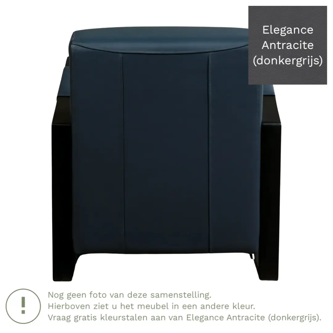 afbeelding van Leren fauteuil Touch - Elegance Antracite (donkergrijs)