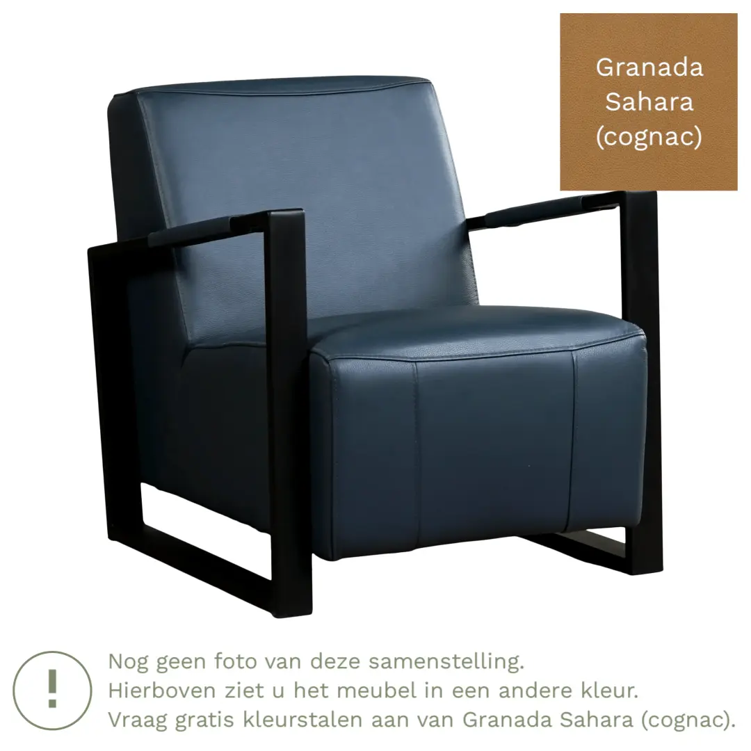 afbeelding van Leren fauteuil Touch - Granada Sahara (cognac)