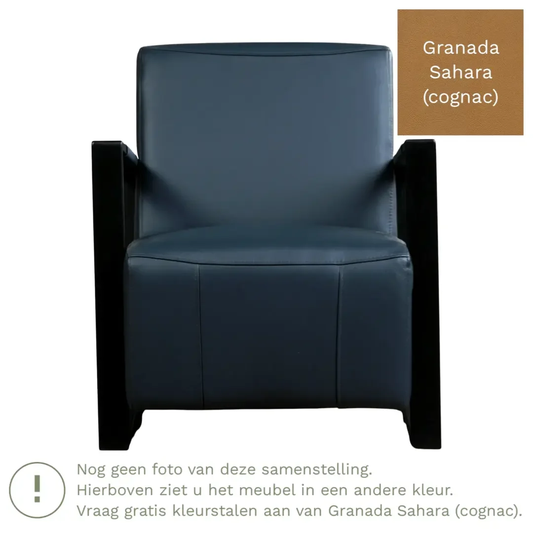 afbeelding van Leren fauteuil Touch - Granada Sahara (cognac)