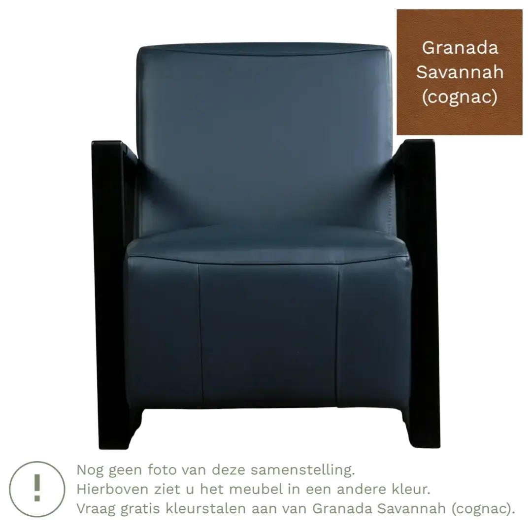afbeelding van Leren fauteuil Touch - Granada Savannah (cognac)