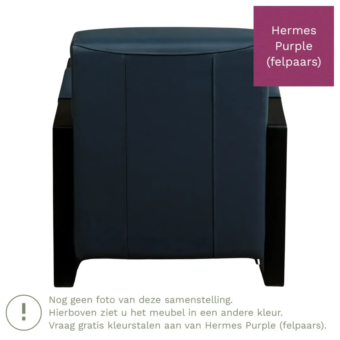 afbeelding van Leren fauteuil Touch - Hermes Purple (felpaars)