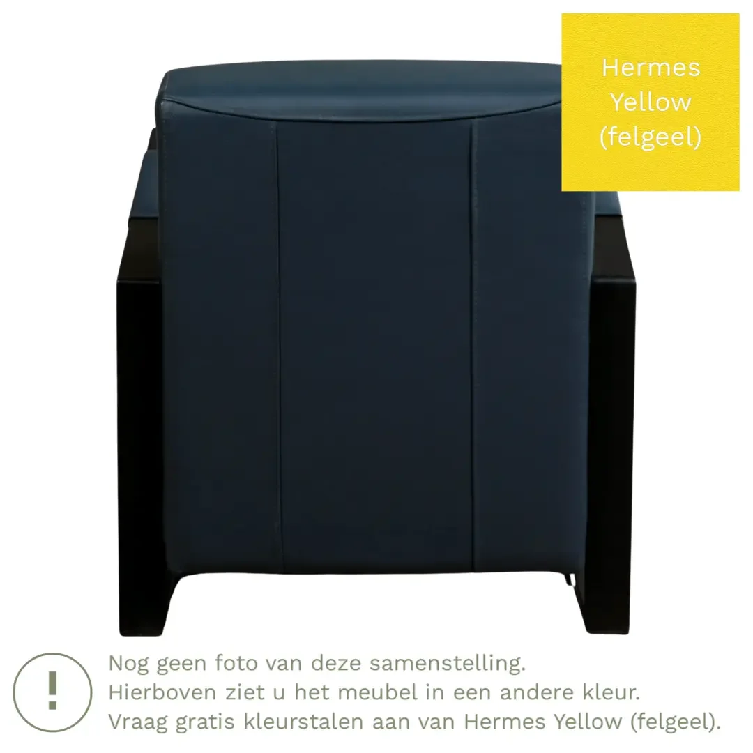 afbeelding van Leren fauteuil Touch - Hermes Yellow (felgeel)