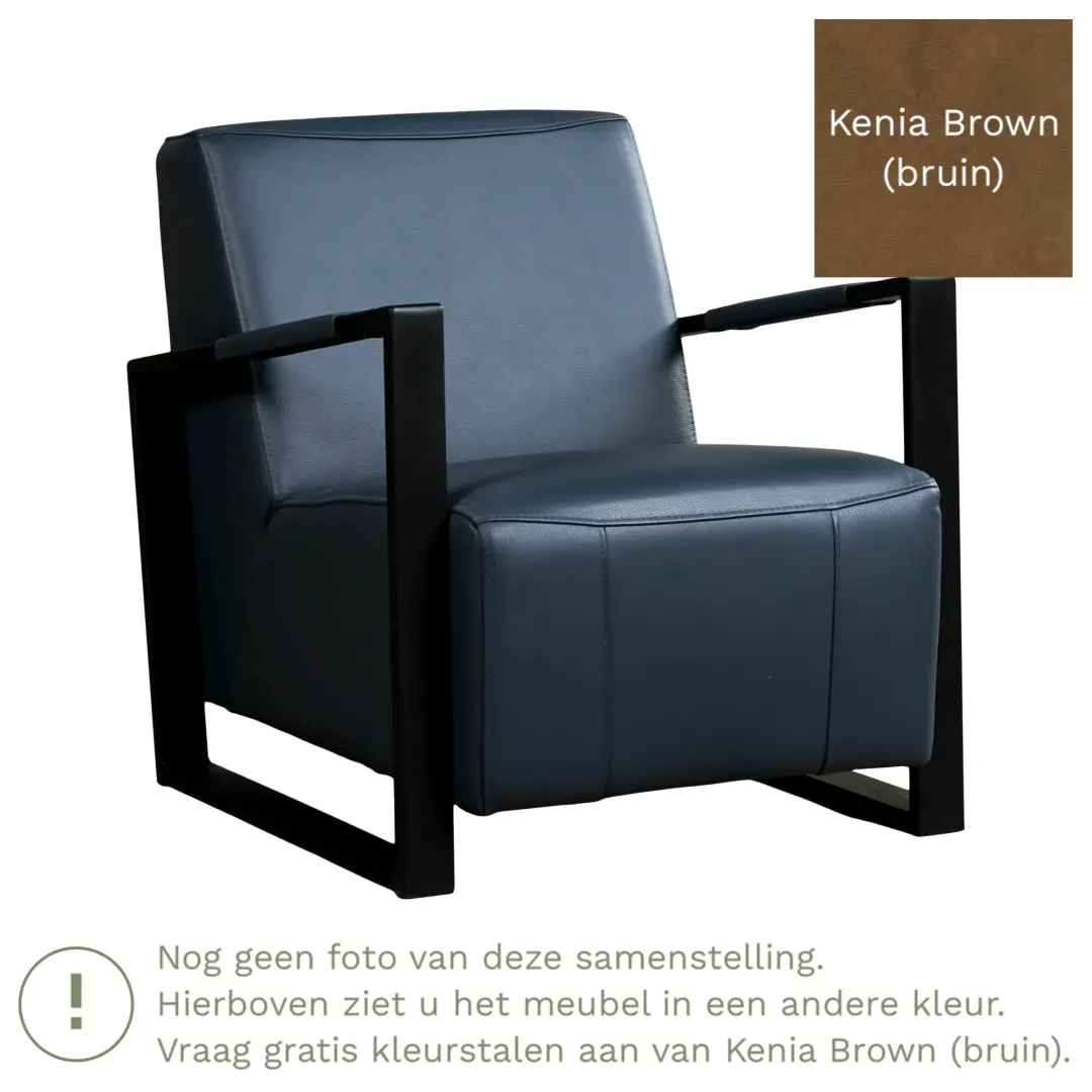 afbeelding van Leren fauteuil Touch - Kenia Brown (bruin)