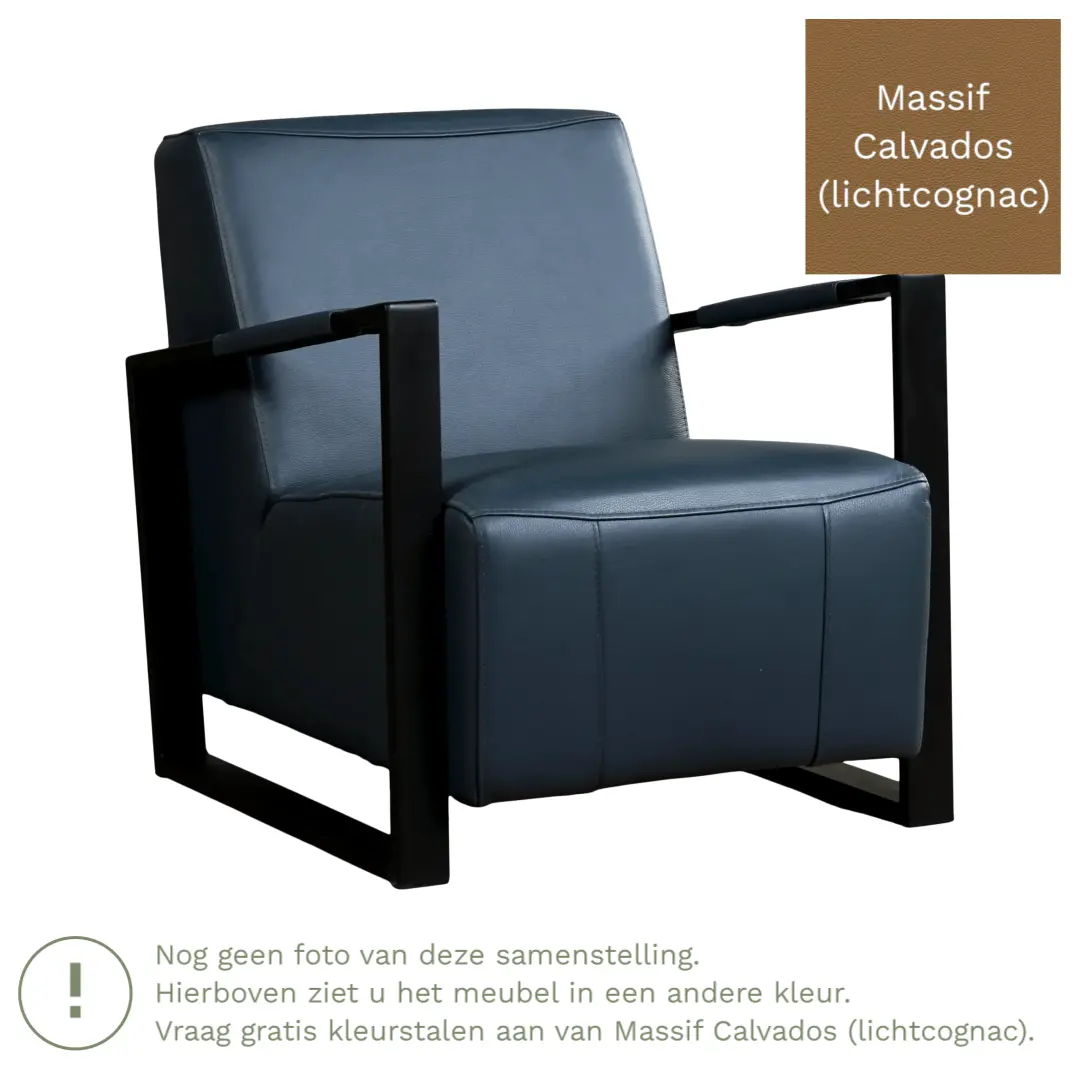 afbeelding van Leren fauteuil Touch - Massif Calvados (lichtcognac)