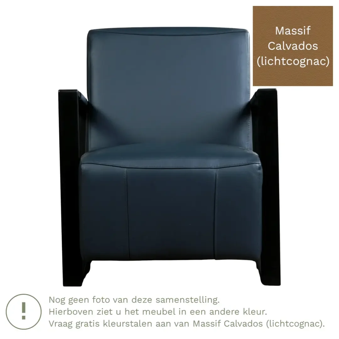 afbeelding van Leren fauteuil Touch - Massif Calvados (lichtcognac)