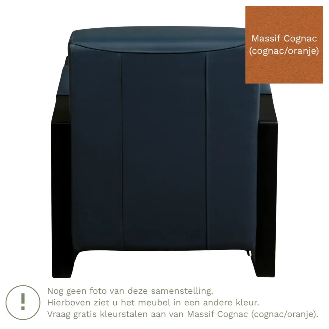 afbeelding van Leren fauteuil Touch - Massif Cognac (cognac/oranje)
