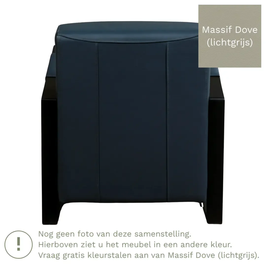 afbeelding van Leren fauteuil Touch - Massif Dove (lichtgrijs)