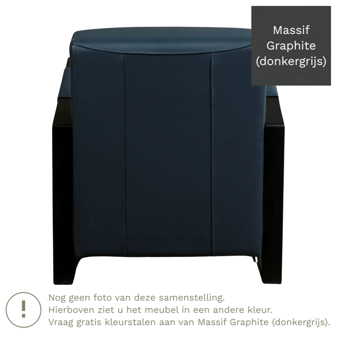 afbeelding van Leren fauteuil Touch - Massif Graphite (donkergrijs)