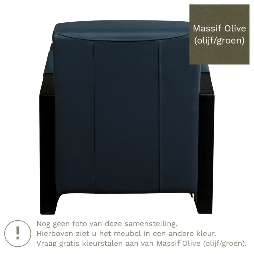 afbeelding van Leren fauteuil Touch - Massif Olive (olijf/groen)