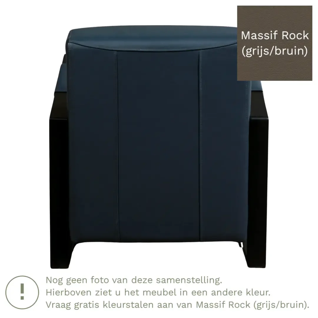 afbeelding van Leren fauteuil Touch - Massif Rock (grijs/bruin)
