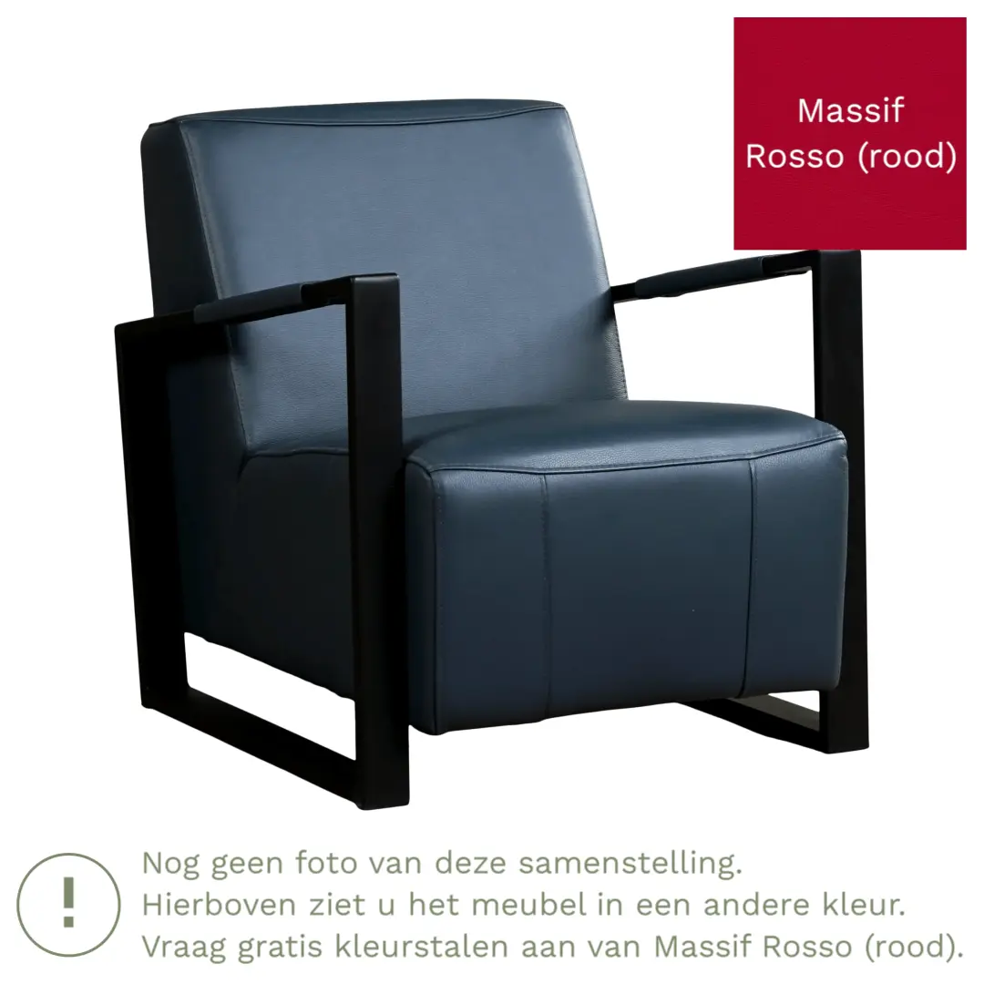 afbeelding van Leren fauteuil Touch - Massif Rosso (rood)