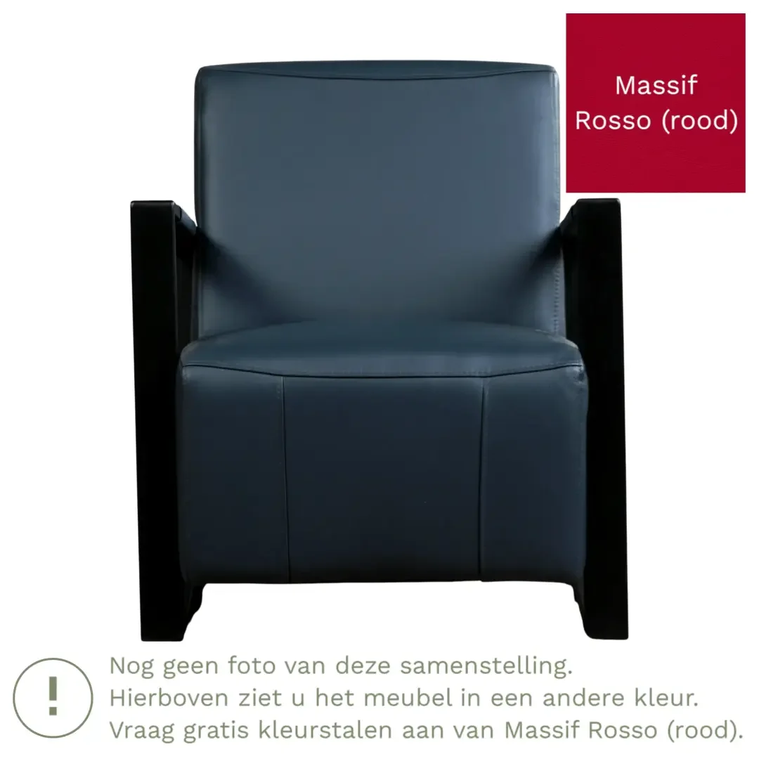 afbeelding van Leren fauteuil Touch - Massif Rosso (rood)