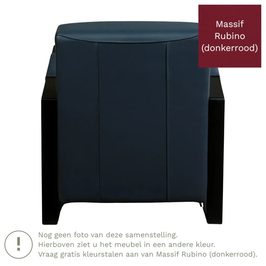 afbeelding van Leren fauteuil Touch - Massif Rubino (donkerrood)